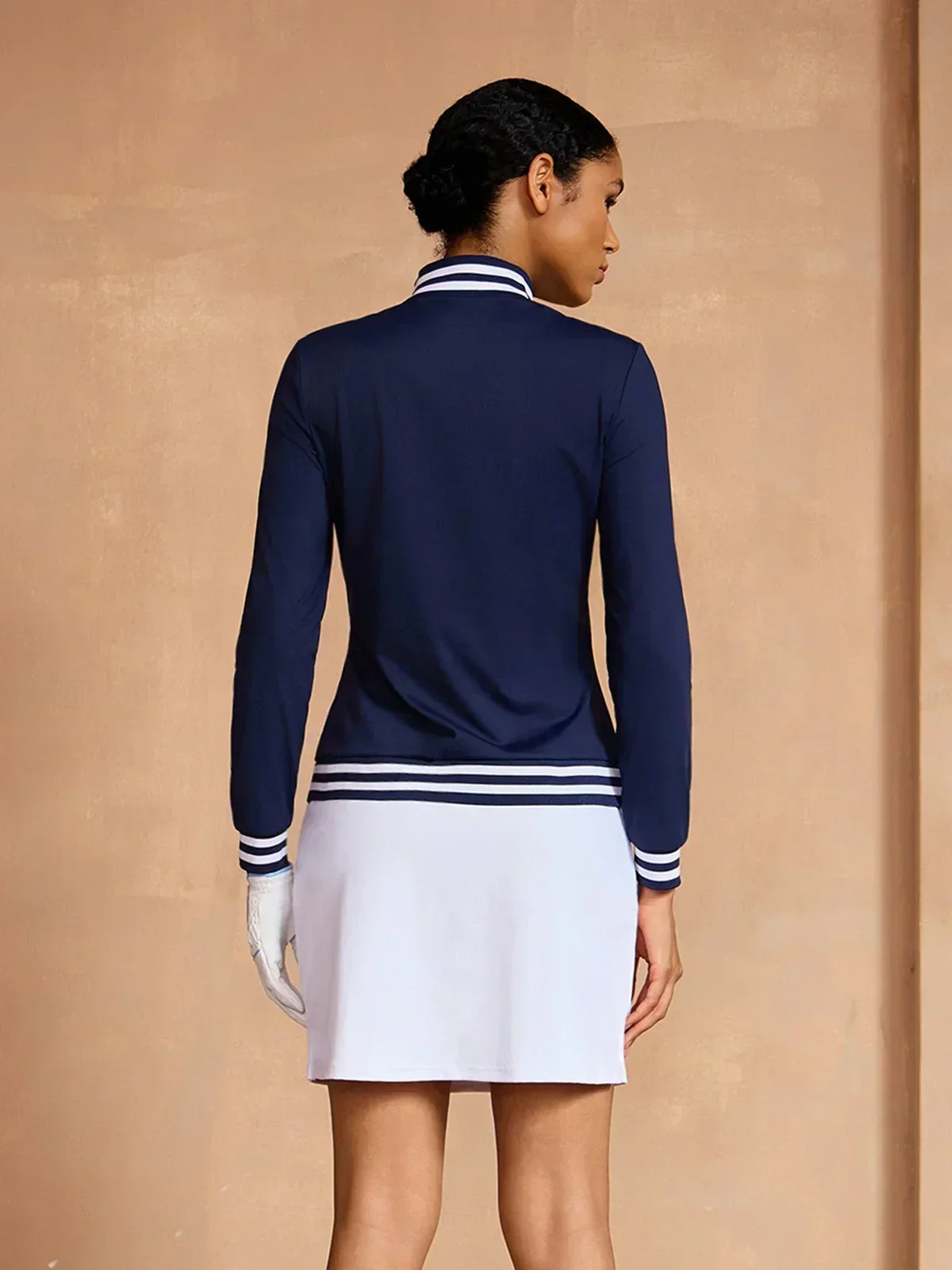 Navycore Long Sleeve Golf Shirt Quarterzip UPF50+