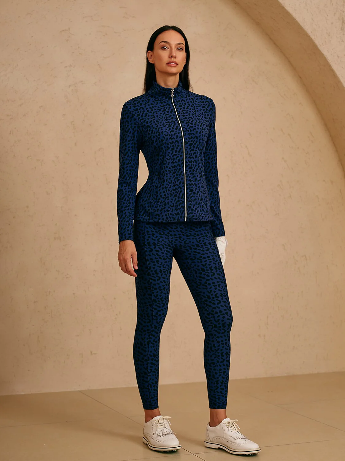 More Than Basic Ruffle Leopard Golf Jacket