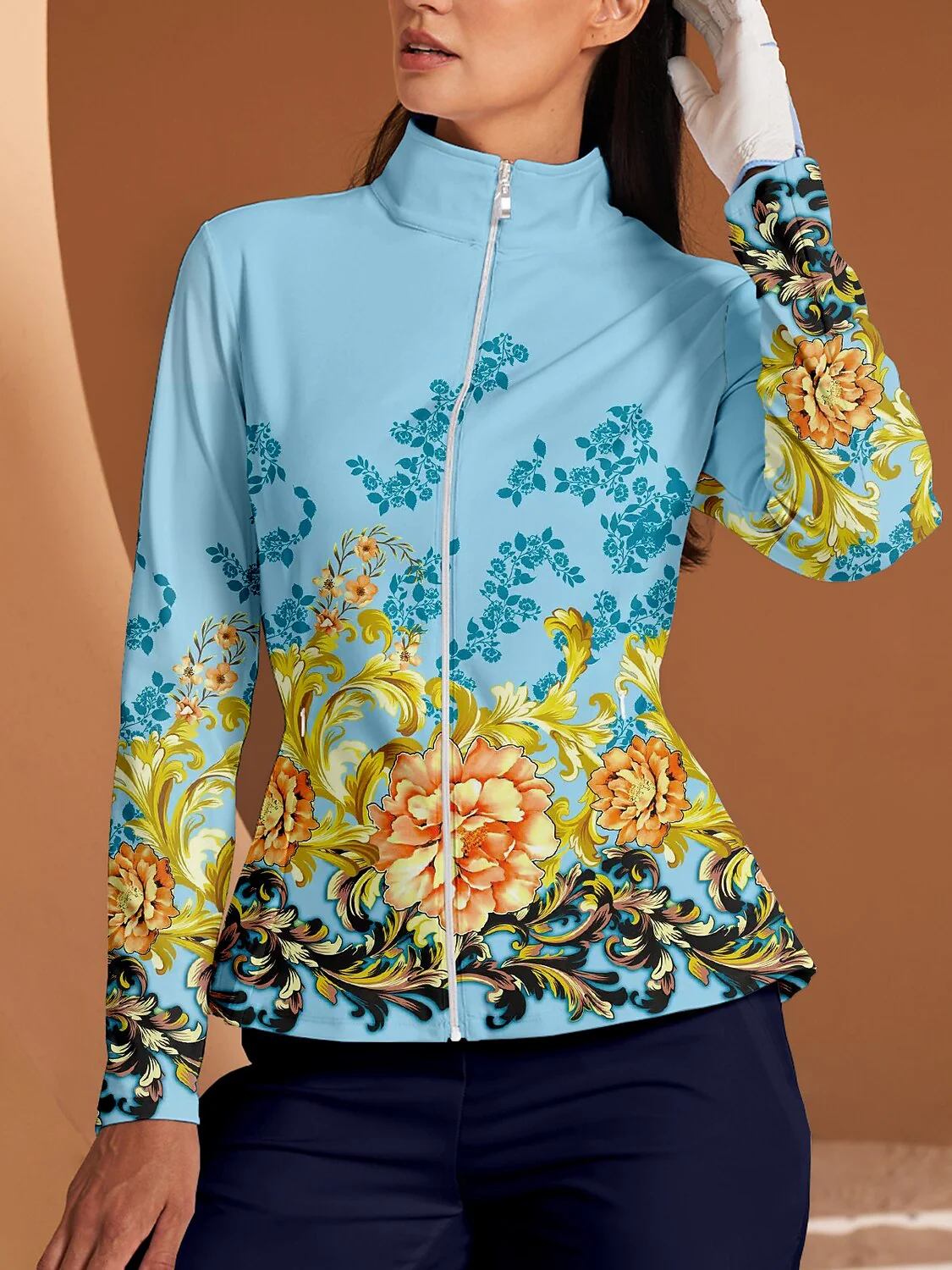 Botanical Energy Ruffle Golf Jacket Sun Protection