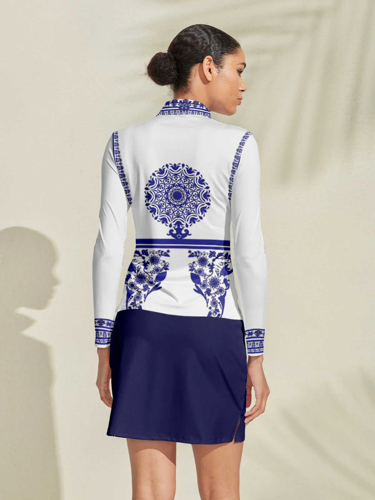 Pretty Feminine Silky Golf Shirt Quarterzip UPF50+