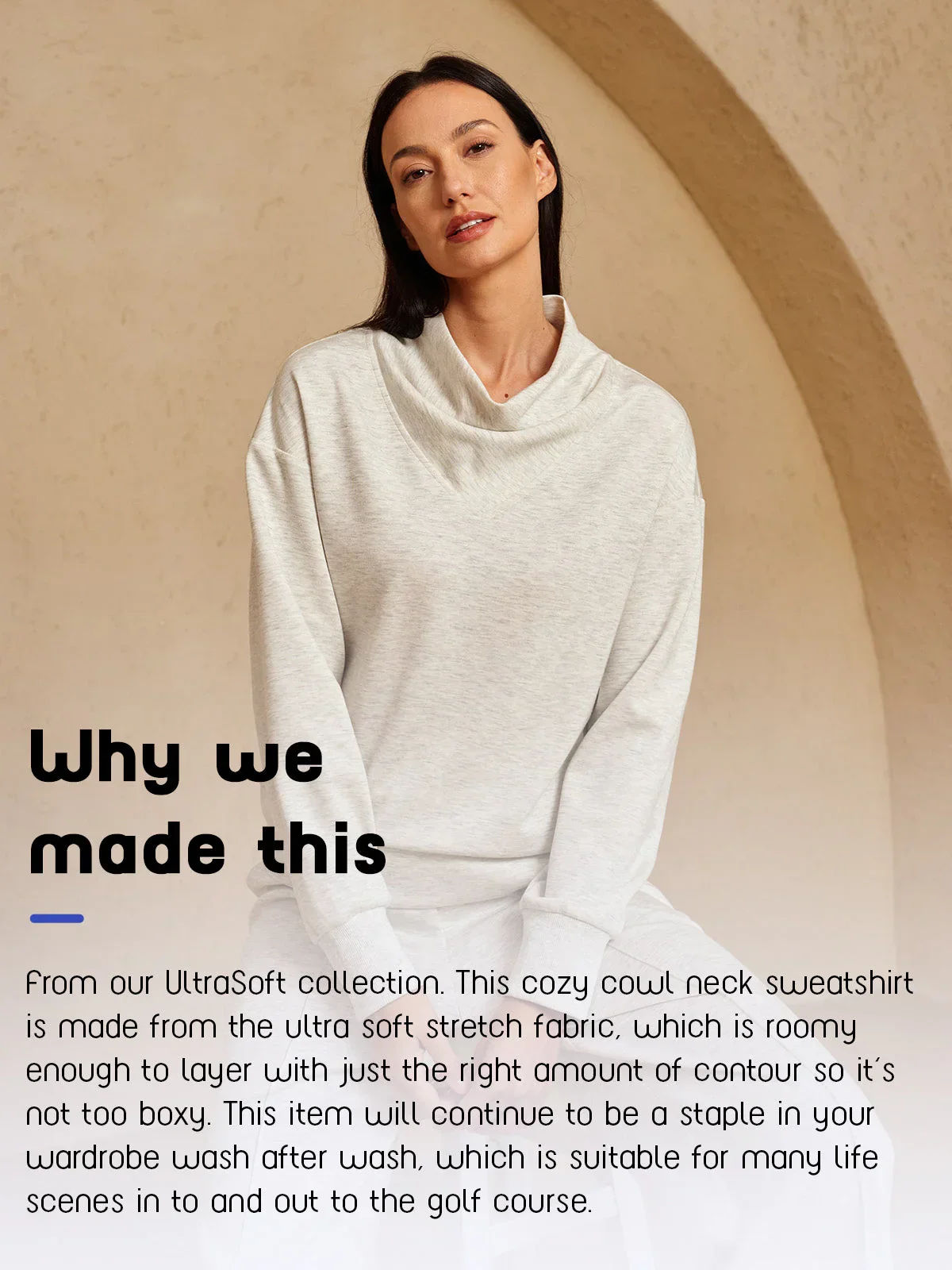 UltraSoft Long Sleeve Cowl Neck Sweatshirt