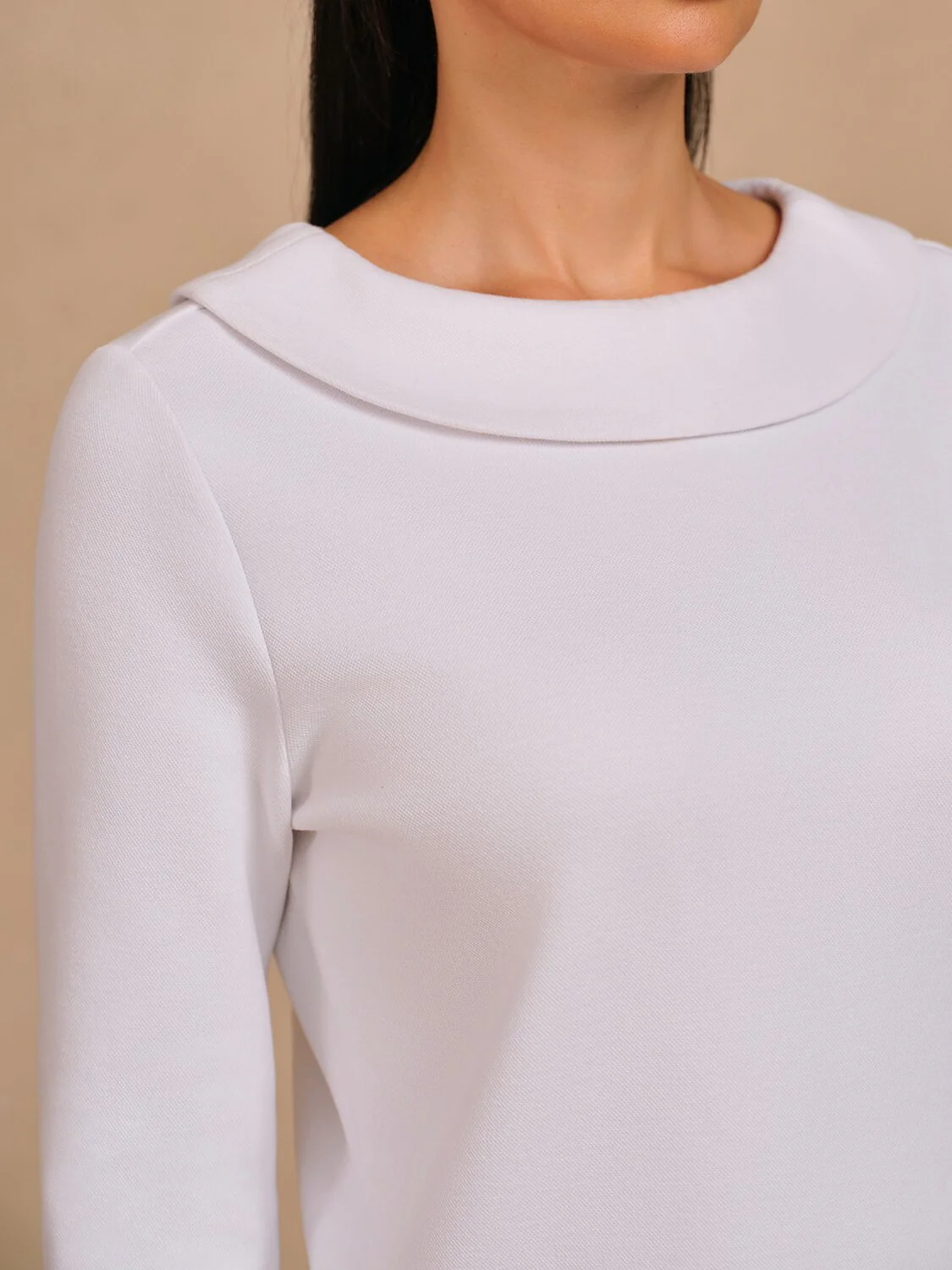 Crisp Couture 3/4 Sleeve Pique Polo Top