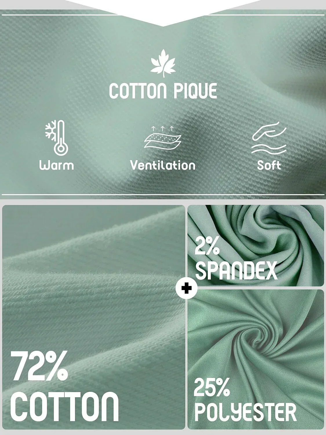 Crisp Couture Long Sleeve Pique Quarterzip