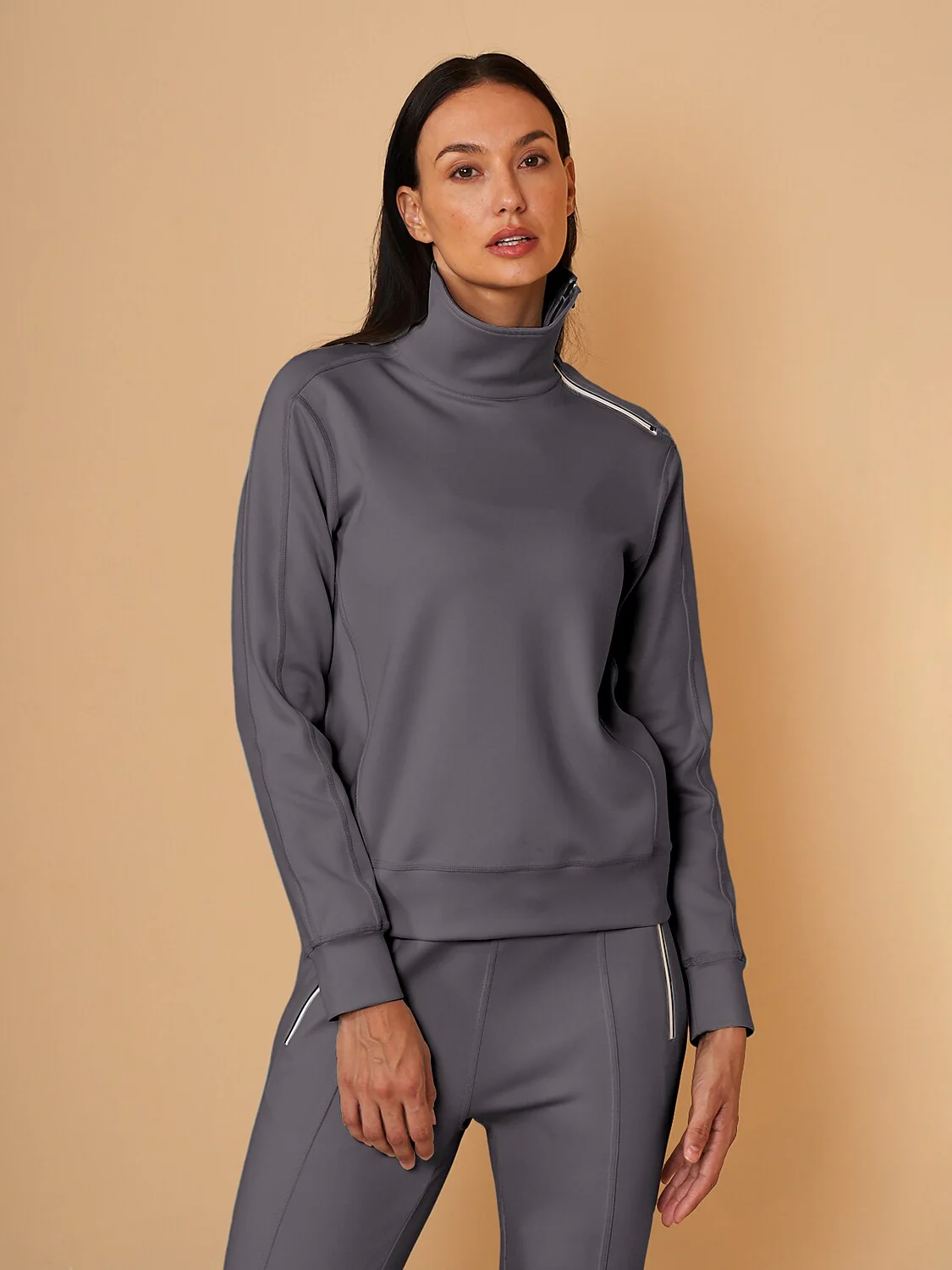 More Than Basic Irregular Collar Golf Sweatshirt