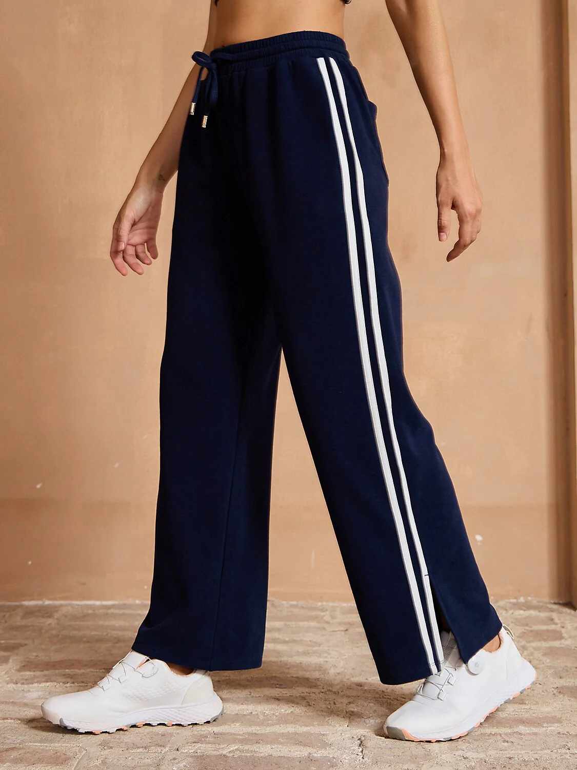 UltraSoft Velour 40 Inch Stretch Drawstring Wide Leg Pants