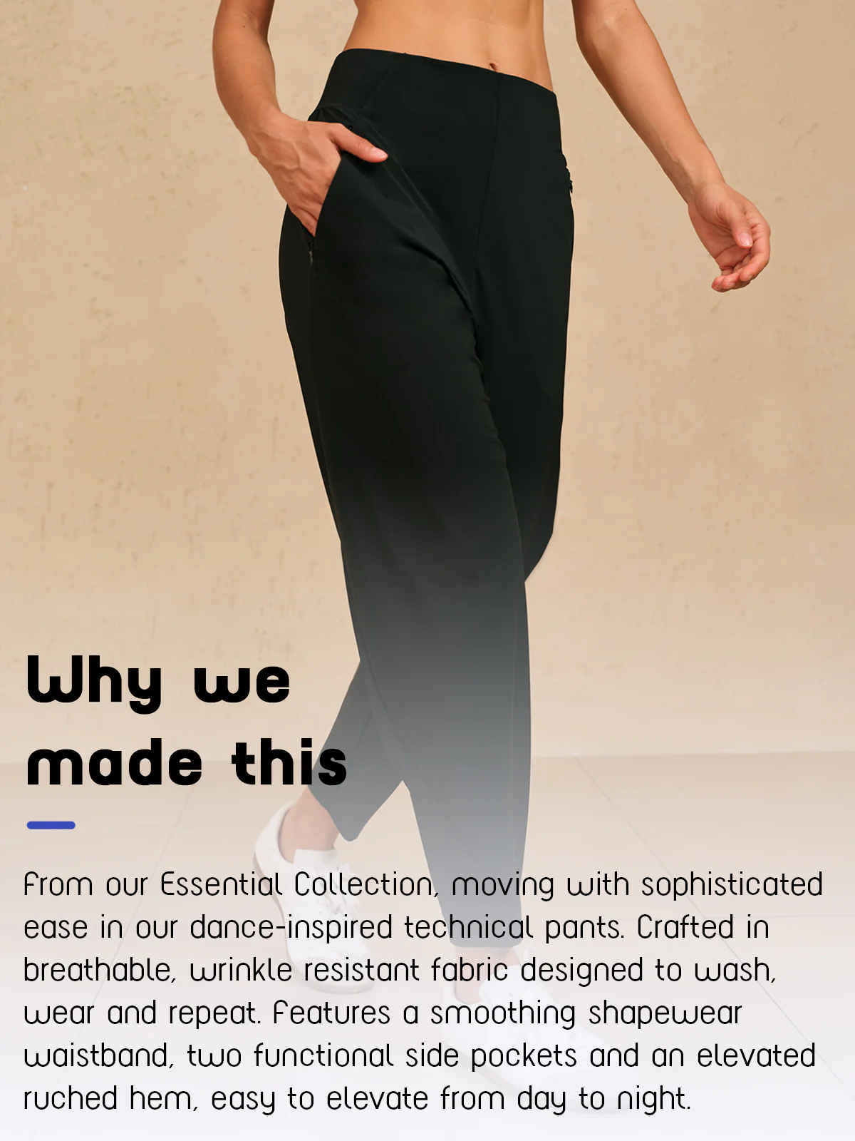 More Than Basic 38 Inch Performance Ankle Pants