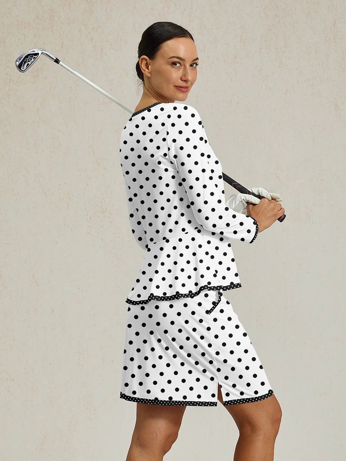 Hyper-prep Silky Ruffle Polo Top UPF50+