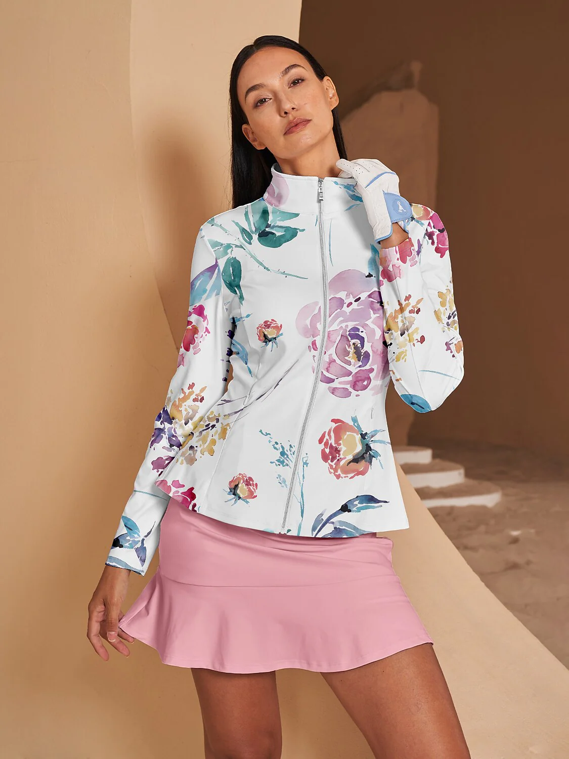 Inked Skins Ruffle Golf Jacket Sun Protection