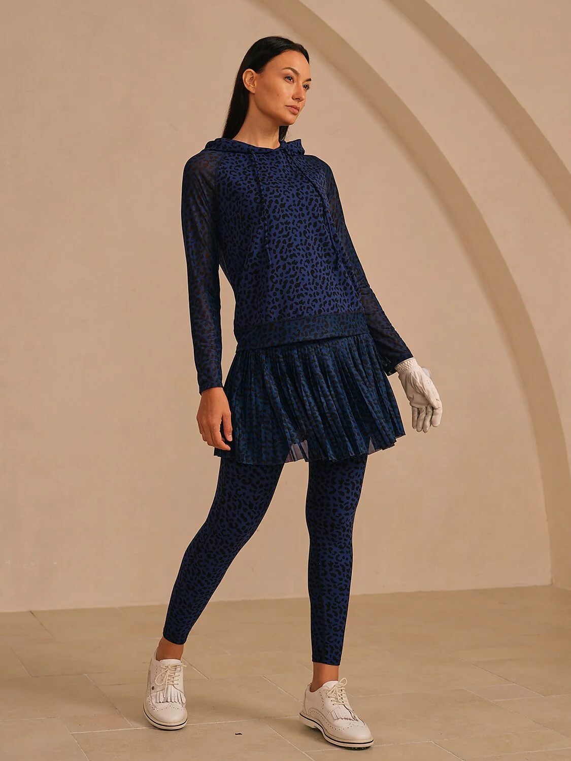 More Than Basic Leopard Mesh Golf Hoodie