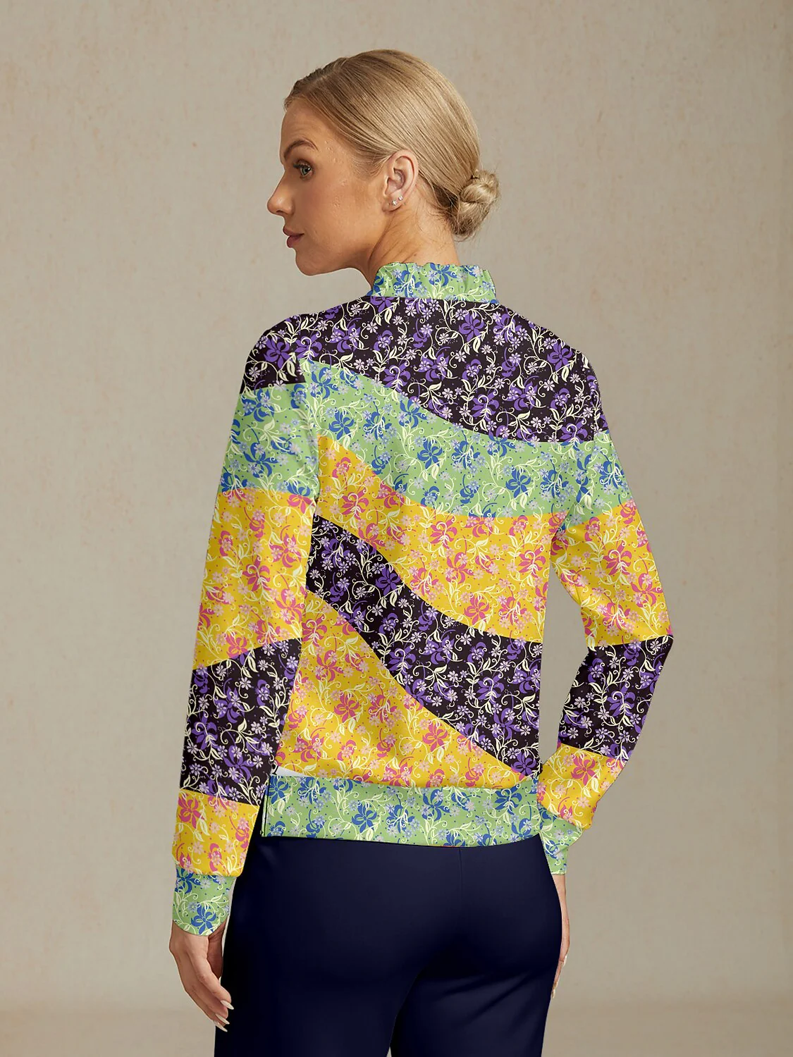 Botanical Energy Ruffle Collar Golf Sweatshirt