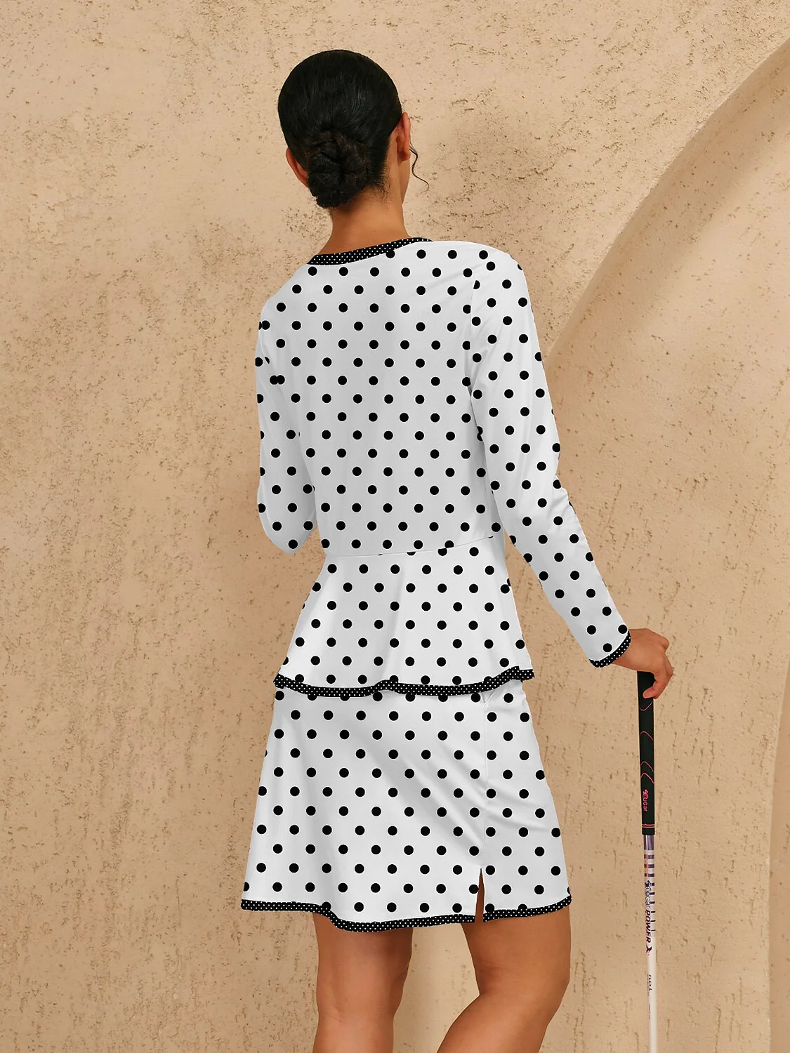 Hyper-prep Silky Ruffle Polo Top UPF50+