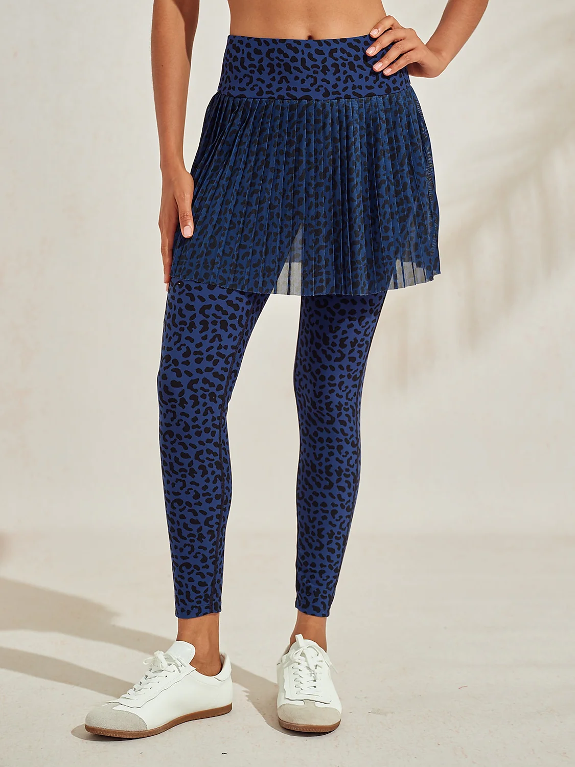 More Than Basic 36 Inch Leopard Mesh Golf Skeggings