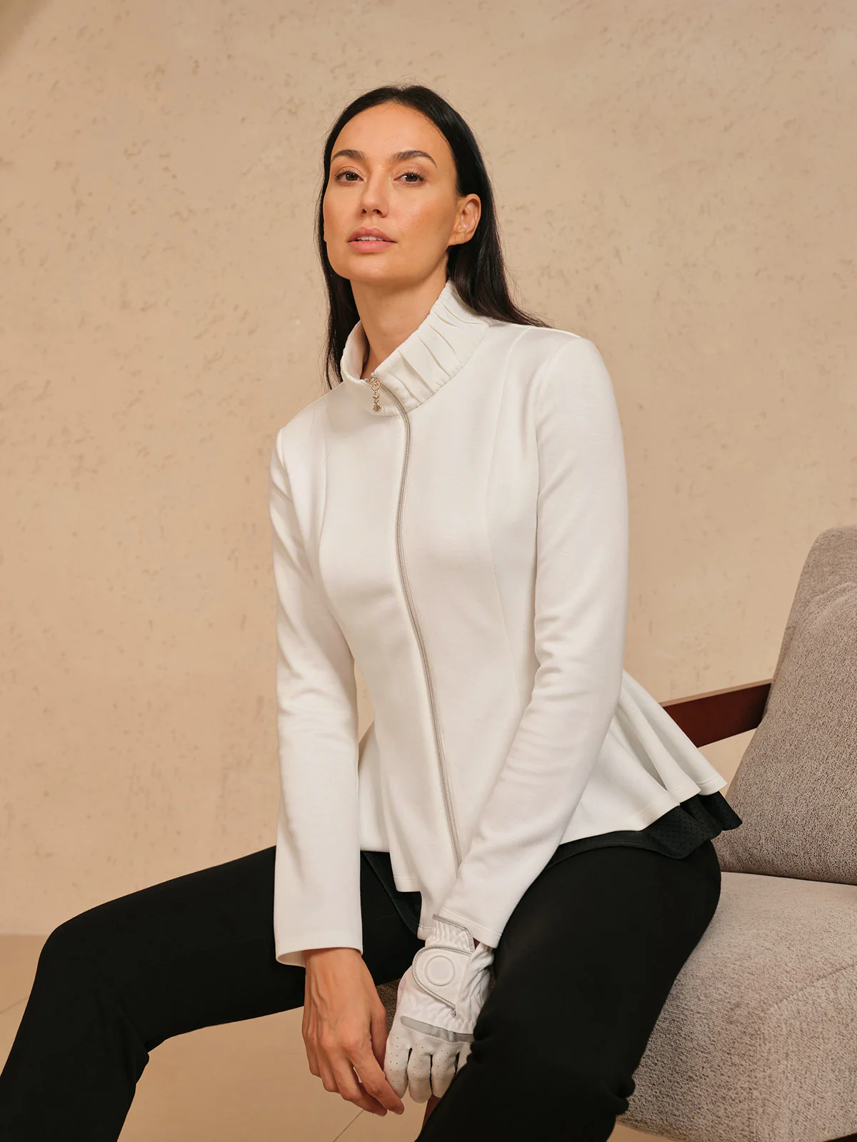 More Than Basic Ruffle Golf Jacket