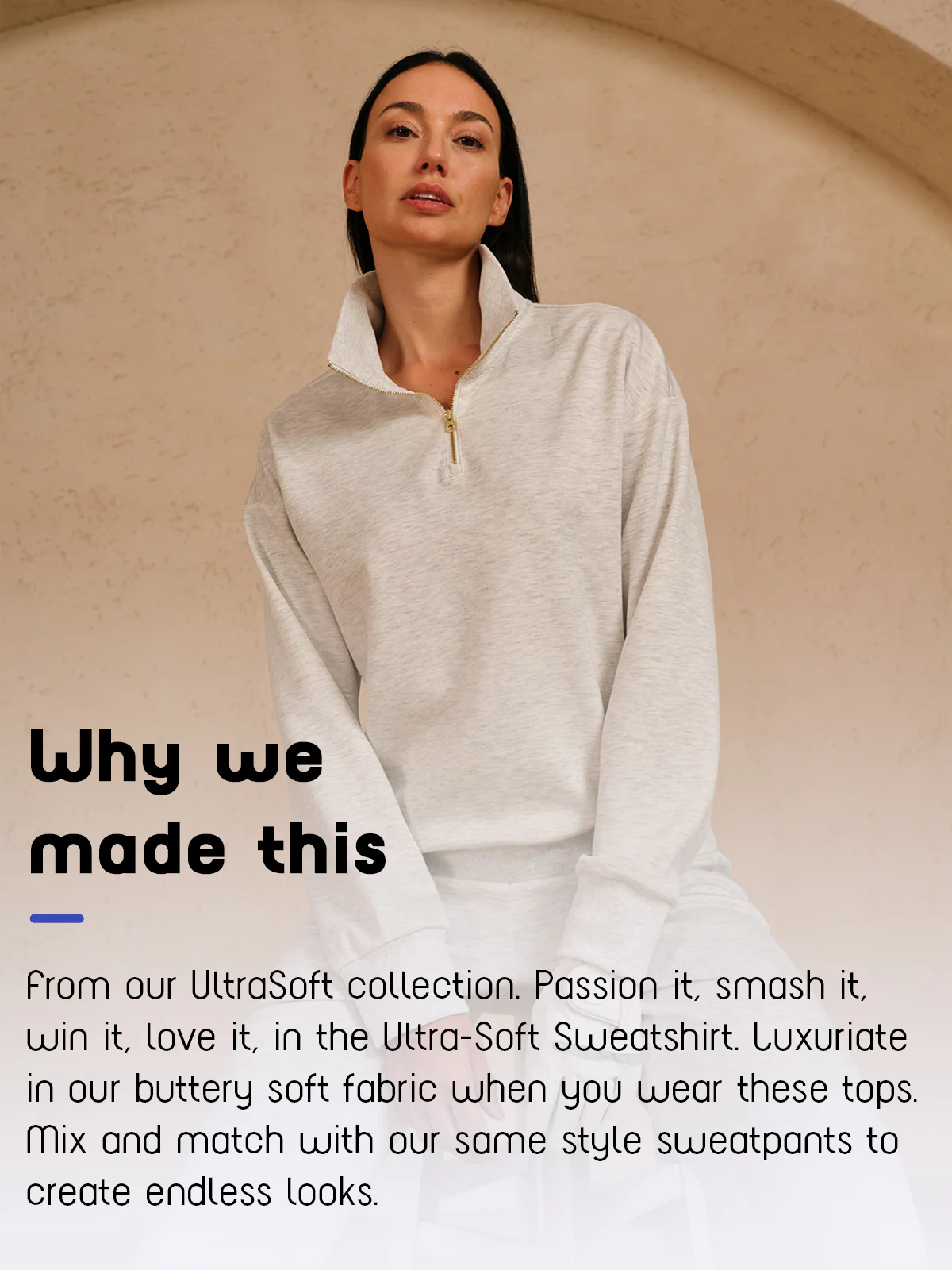 UltraSoft Long Sleeve Quarterzip Sweatshirt