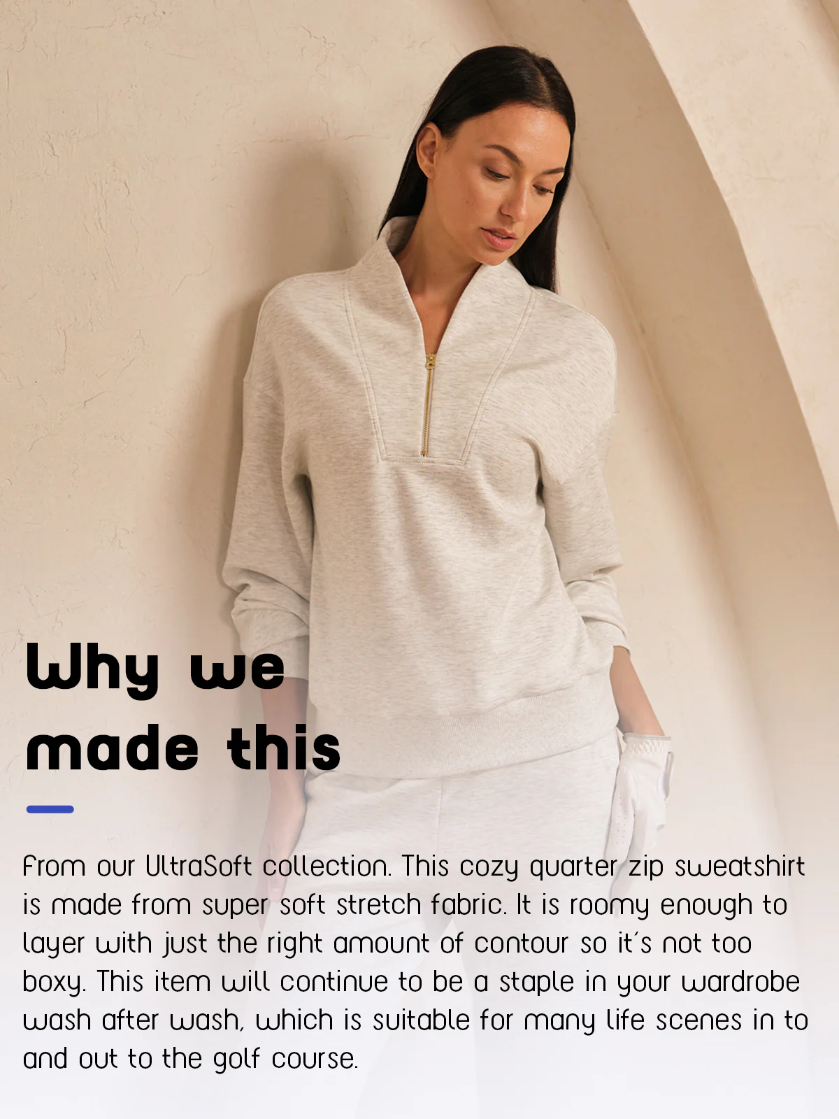 UltraSoft Long Sleeve Quarterzip Sweatshirt