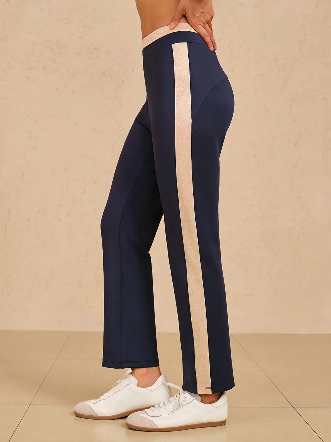 Navycore 39 Inch Stretch Color Block Ankle Pants
