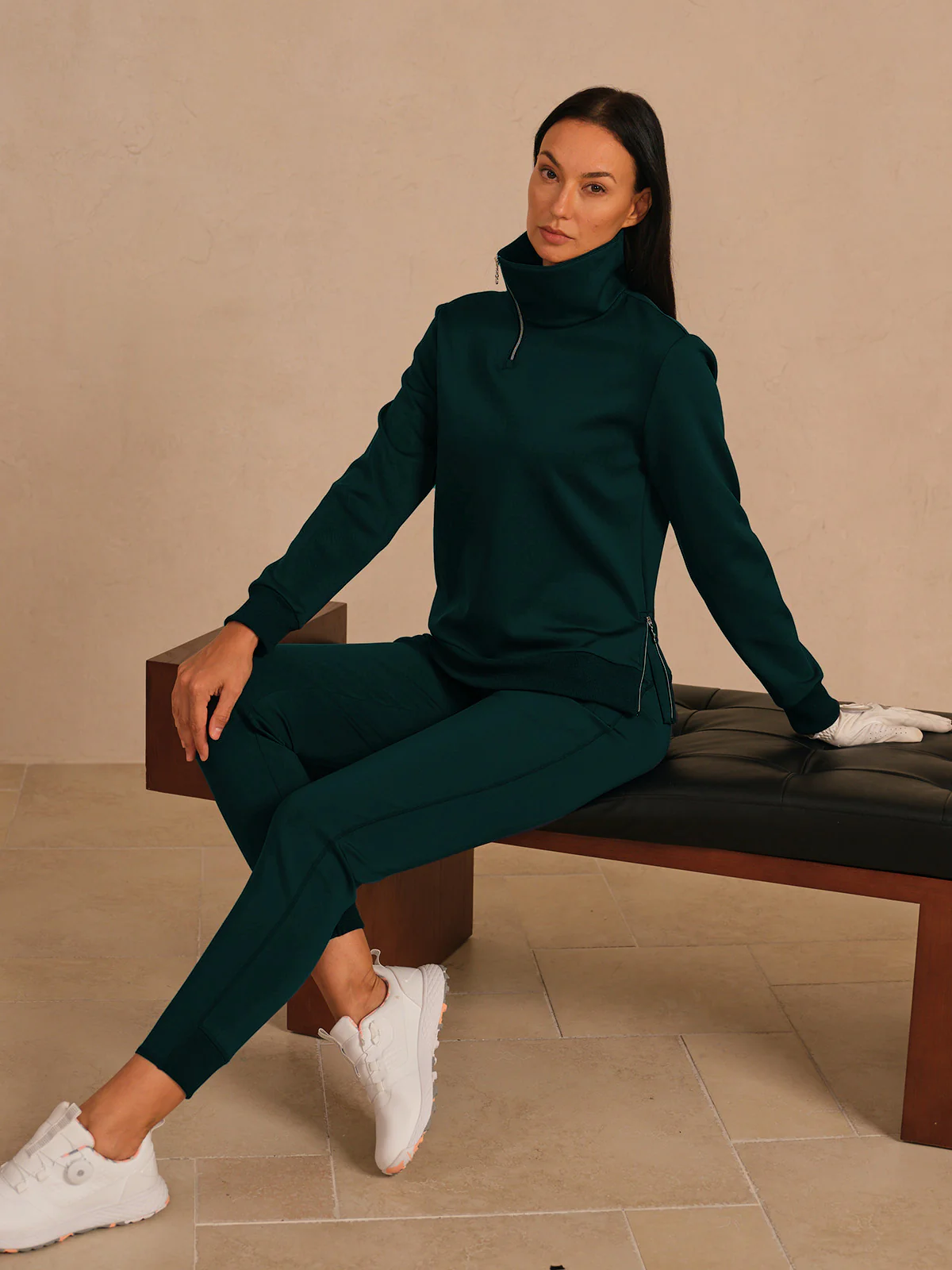 More Than Basic Asymmetrical Collar Golf Sweatshirt