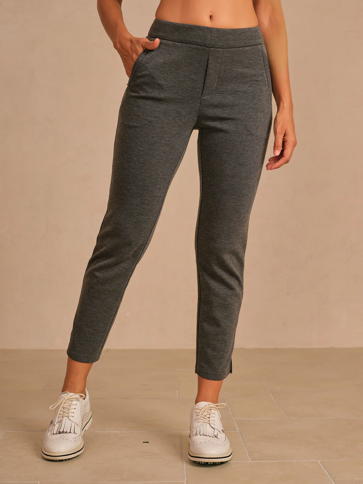 More Than Basic Stretch Zipper Pocket Ankle Pants