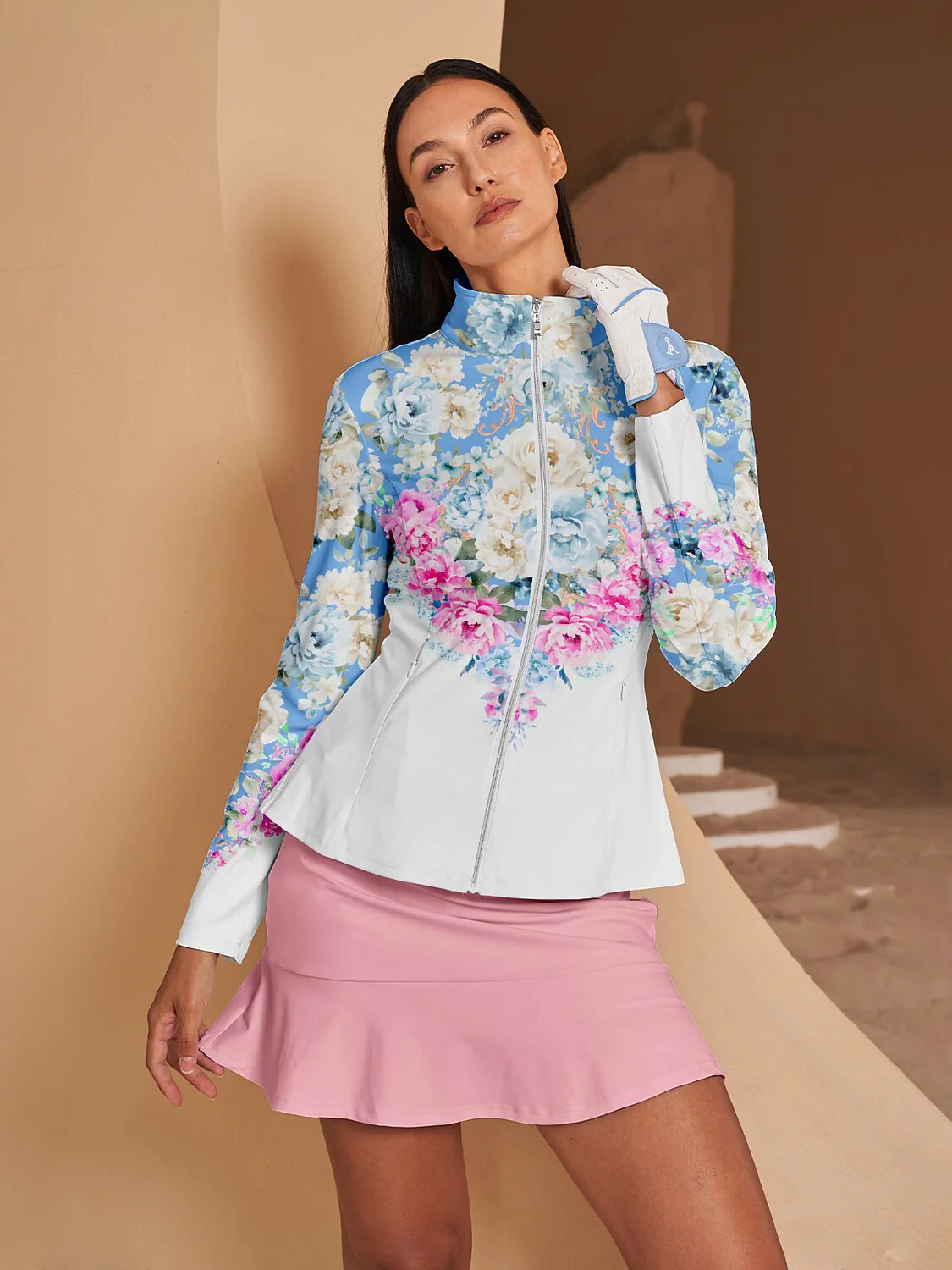 Botanical Energy Ruffle Golf Jacket Sun Protection