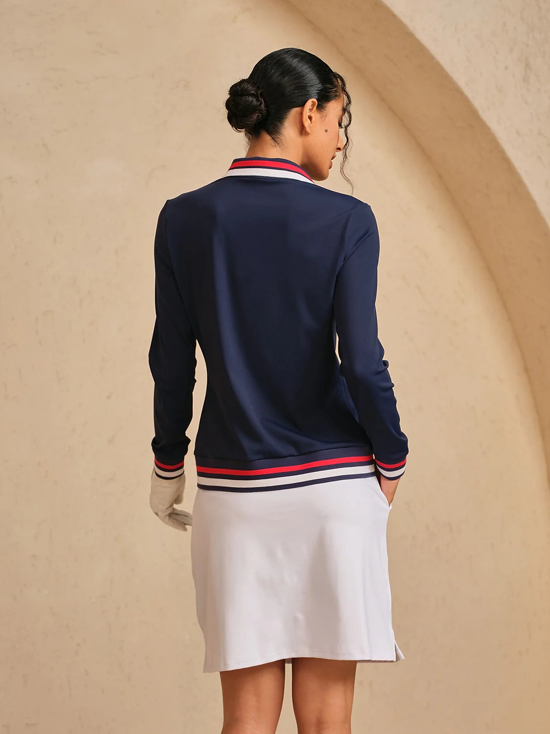 Navycore Color Block Ribbed Golf Polo Shirt UPF50+