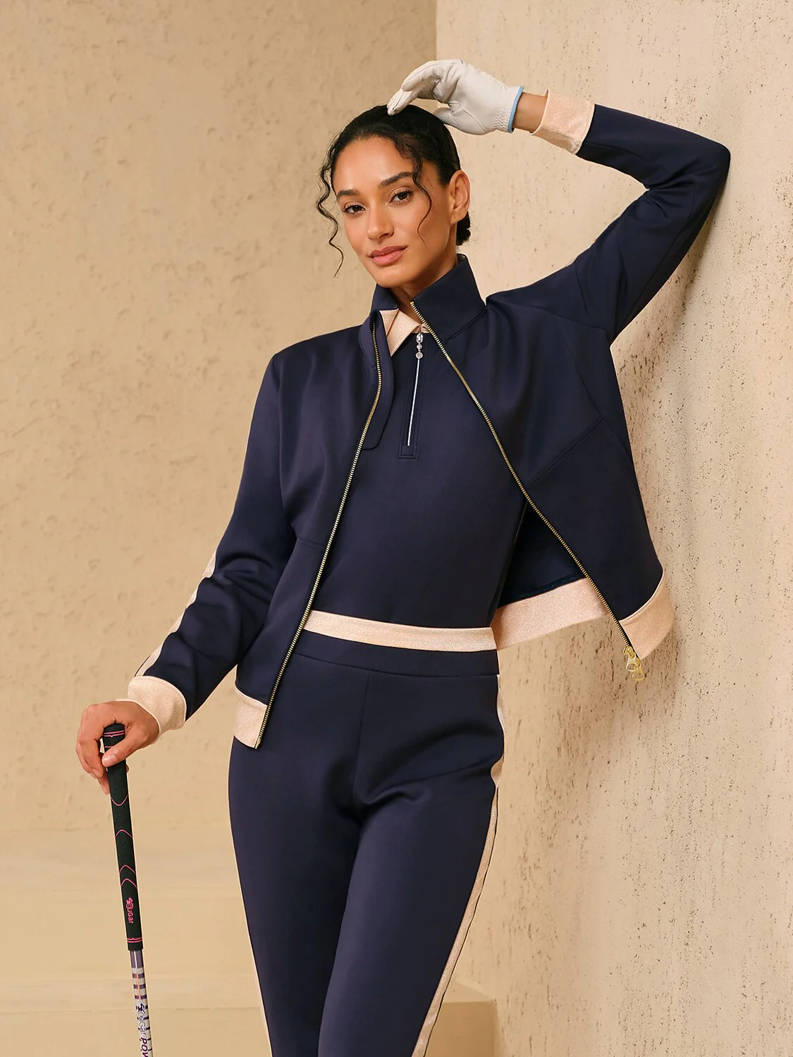 Navycore Color Block Full Zip Golf Jacket