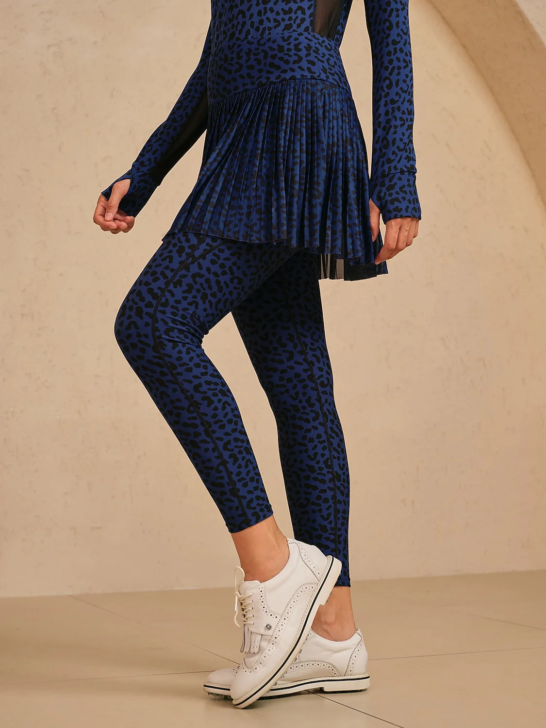 More Than Basic 36 Inch Leopard Mesh Golf Skeggings