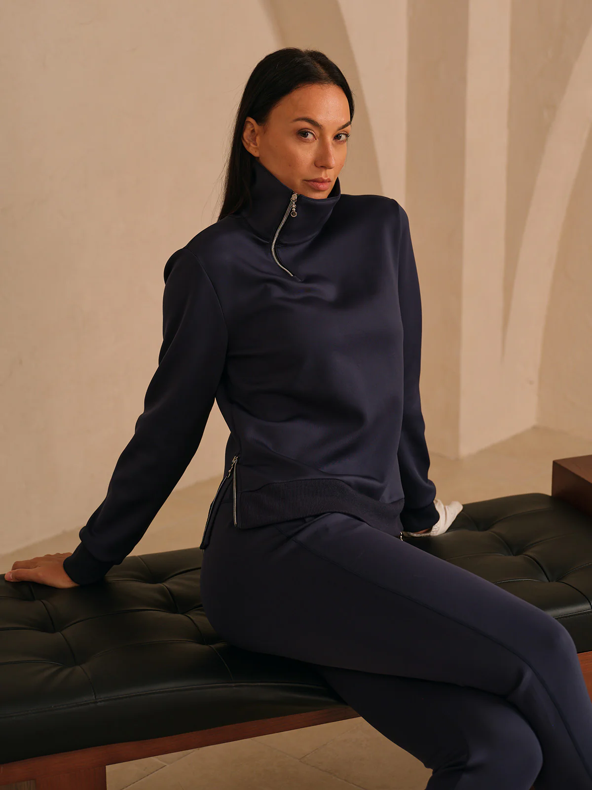 More Than Basic Asymmetrical Collar Golf Sweatshirt