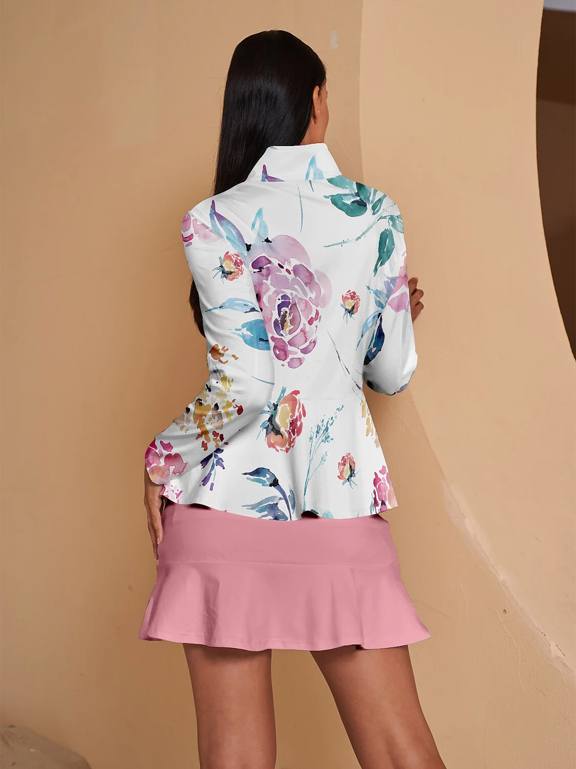 Inked Skins Ruffle Golf Jacket Sun Protection