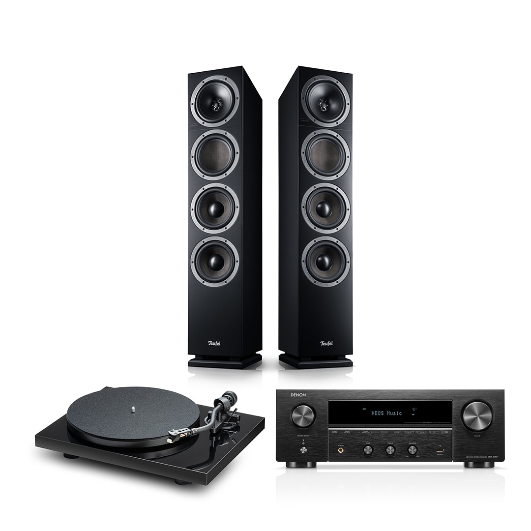 THEATER 500 + DENON DRA-900H + Pro-Ject Debut S Phono Your music, our stereo sound