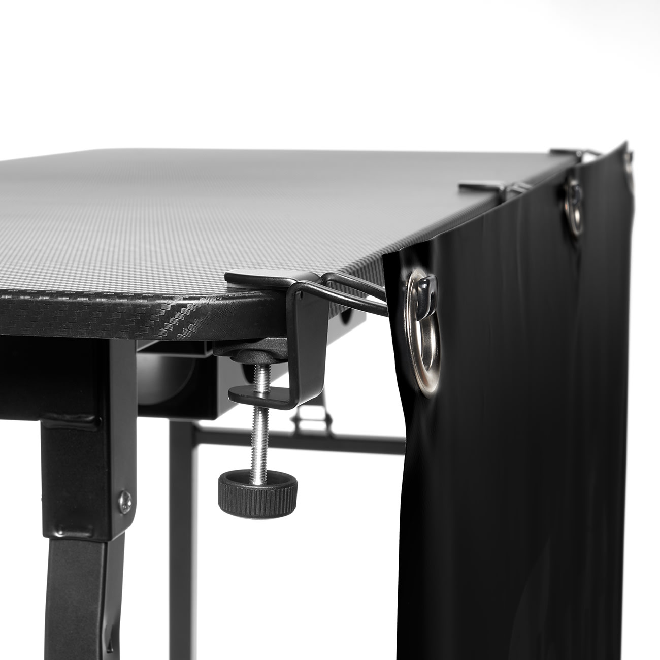 Banner holder for K&M DJ table Performance Your music for all