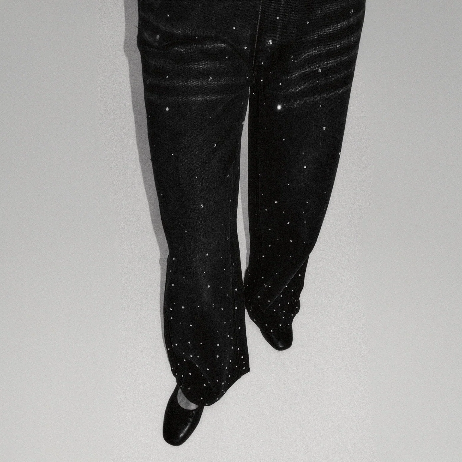 CRYSTALLISED WIDE LEG DENIM