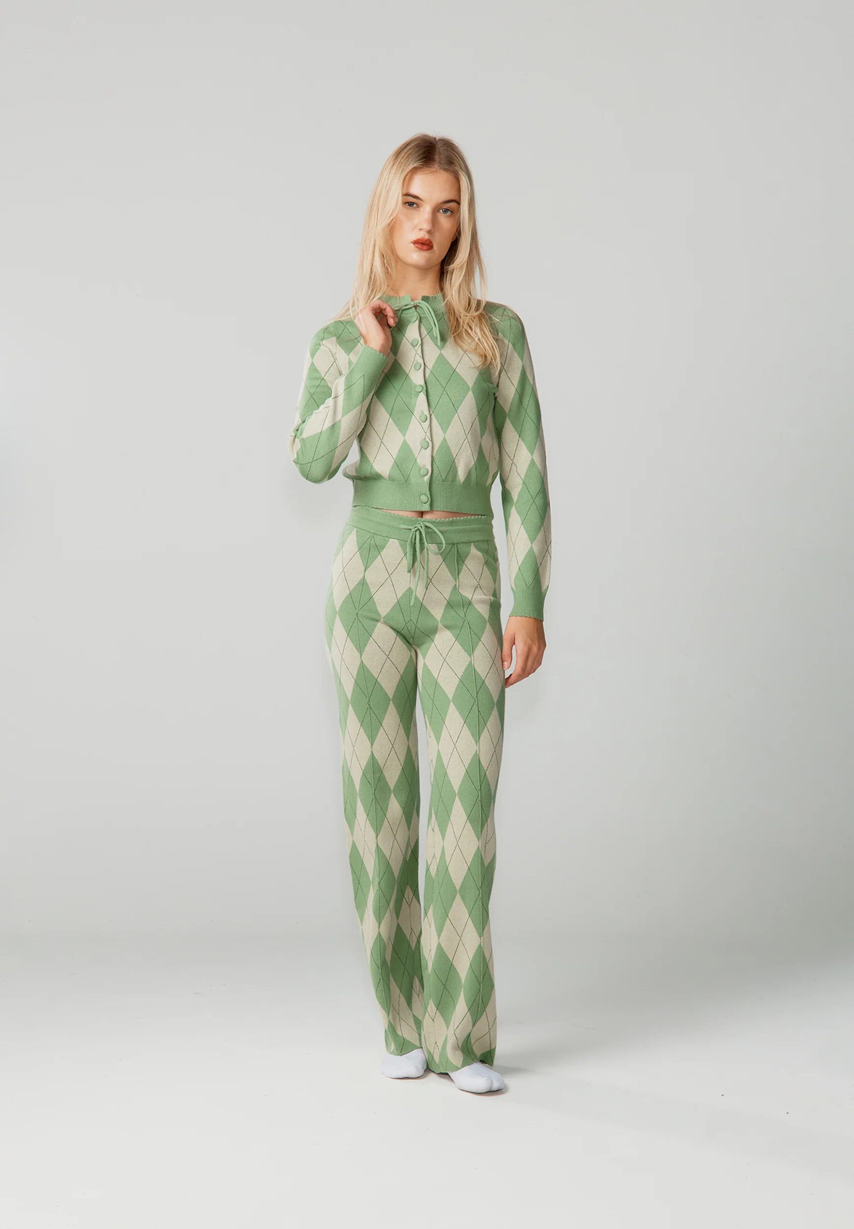 ARGYLE LOUNGE CARDIGAN