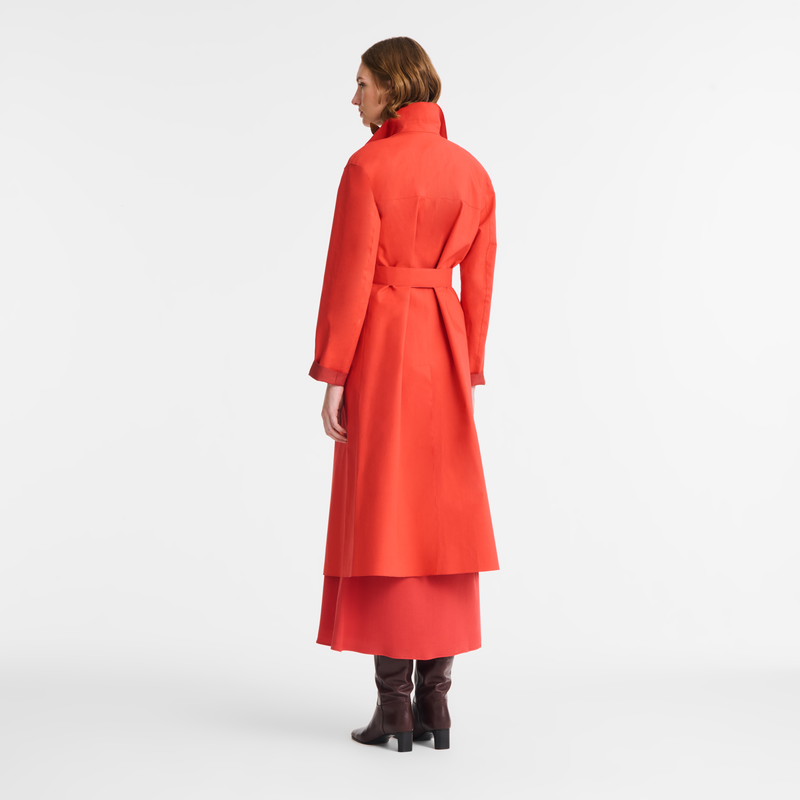 Trench coat Red - Water-repellent technical canvas