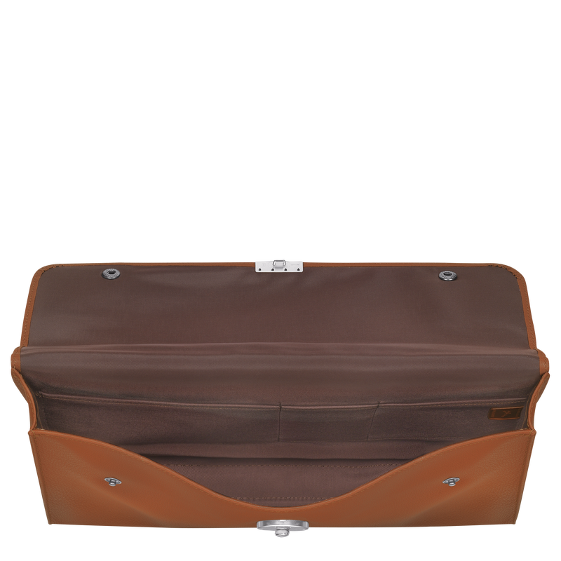 Le Foulonné S Briefcase Caramel - Leather