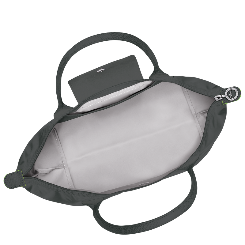 Le Pliage Green M Tote bag Graphite - Recycled canvas