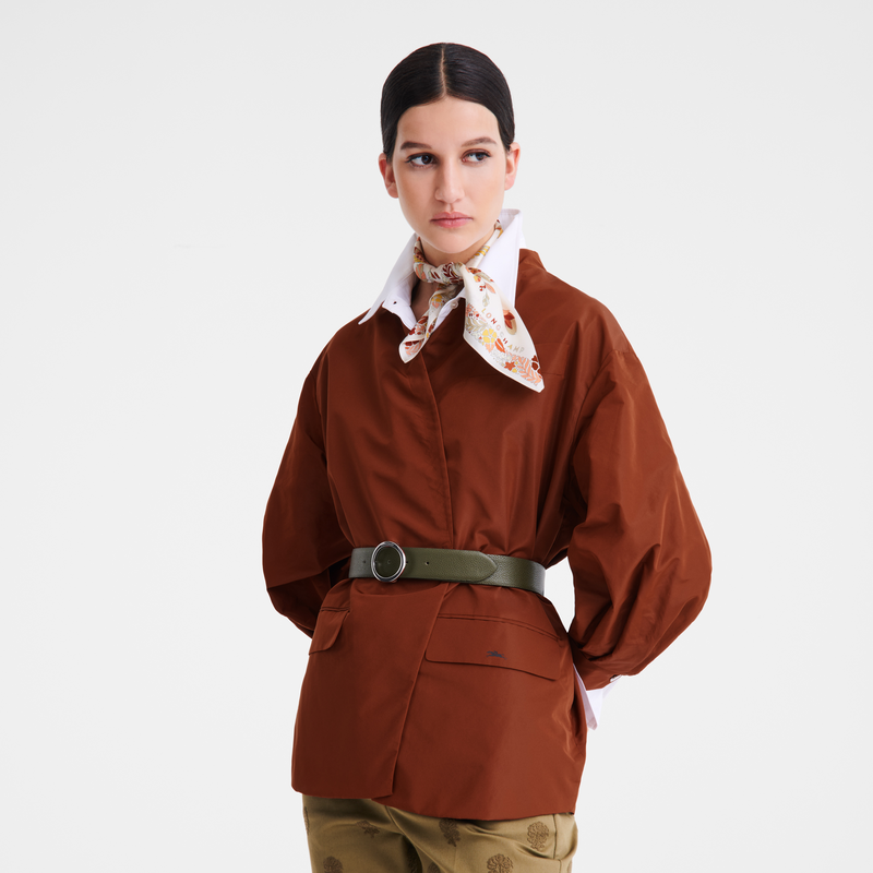 Forêt Longchamp Silk scarf 50 Honey - Silk