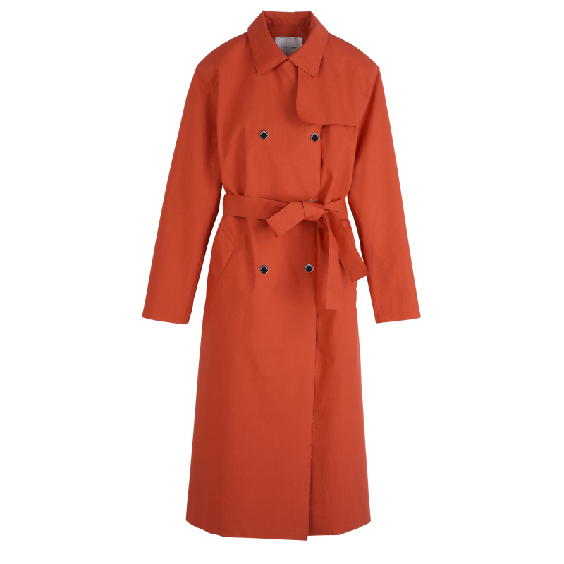 Trench coat Red - Water-repellent technical canvas