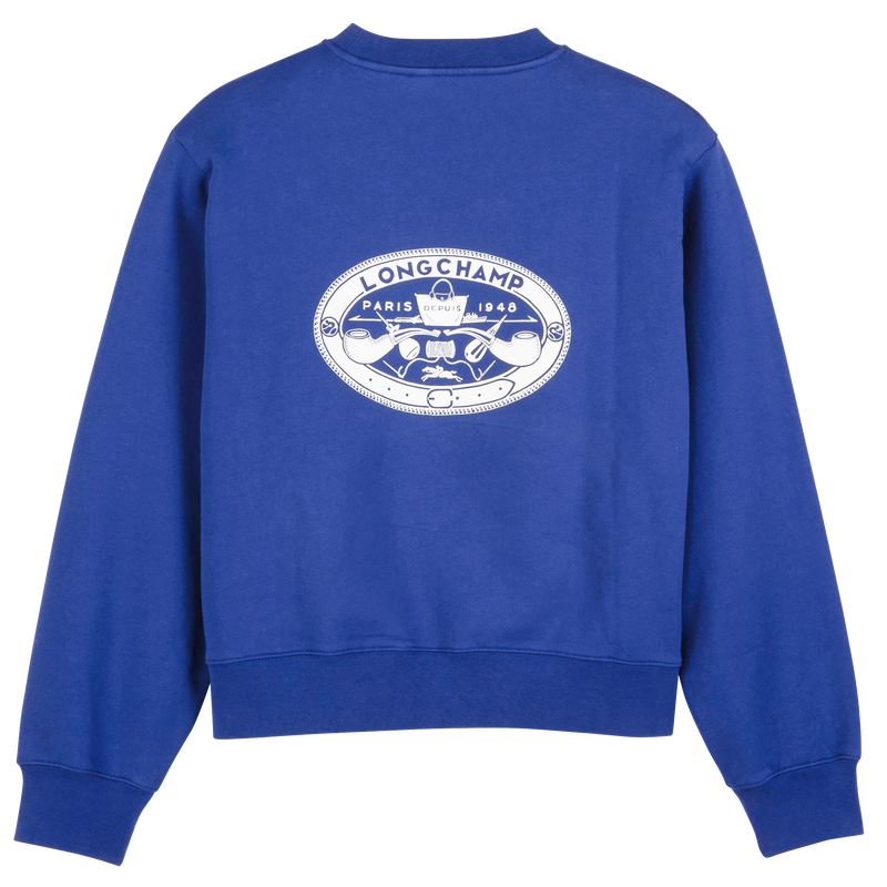 Sweatshirt Cobalt - Printed jersey