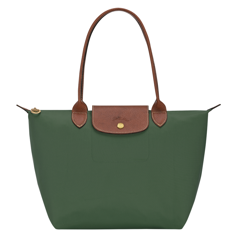 Le Pliage Original M Tote bag British Green - Recycled canvas