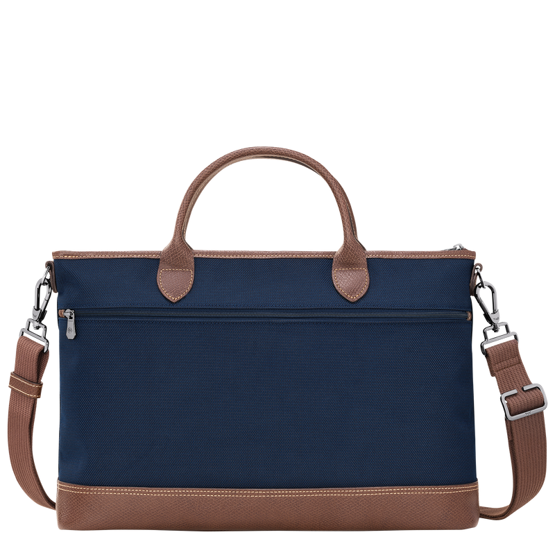 Boxford S Briefcase Blue - Recycled canvas