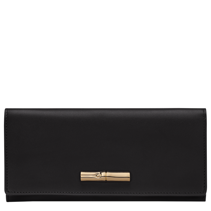 Le Roseau Long continental wallet Black - Leather