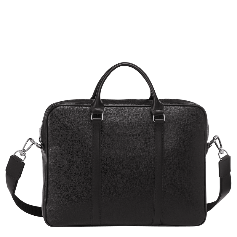 Le Foulonné XS Briefcase Black - Leather