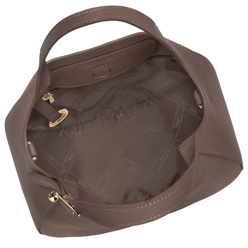 Le Foulonné S Handbag Taupe - Leather
