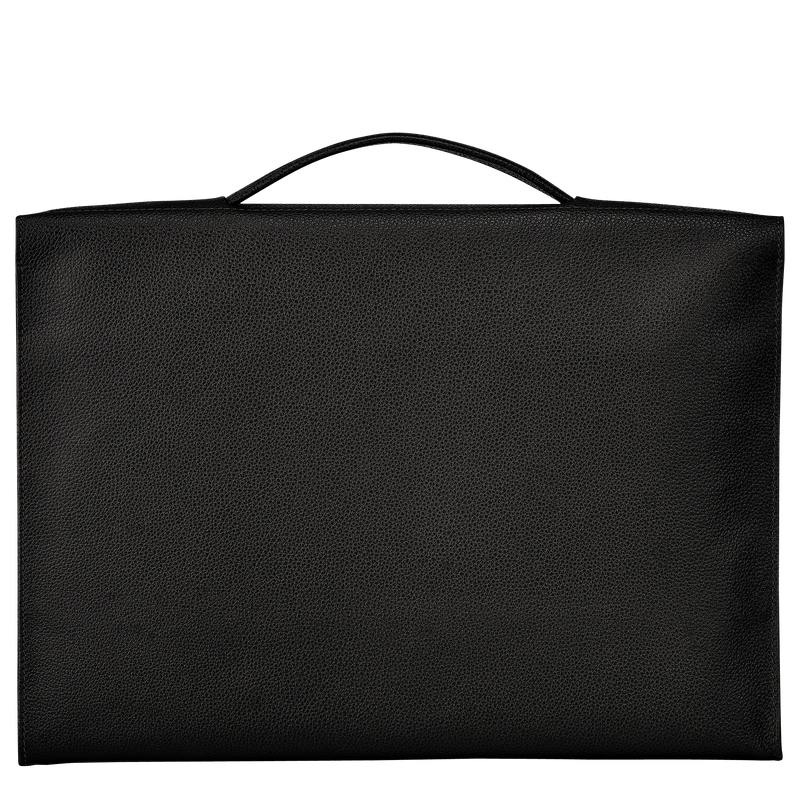 Le Foulonné S Briefcase Black - Leather