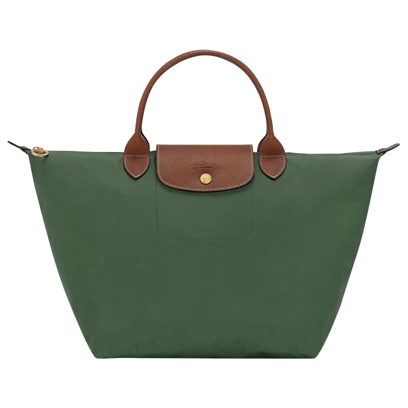 Le Pliage Original M Handbag British Green - Recycled canvas