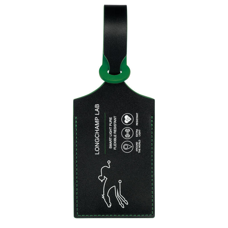 LGP Travel Luggage tag Black/Green - Leather