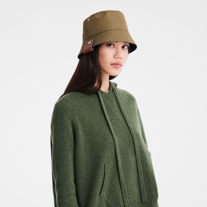 Reversible bucket hat Navy/Artichoke - Technical taffeta