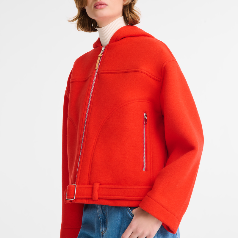 Jacket Red - Wool broadcloth