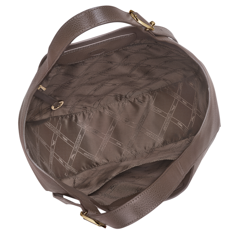 Le Foulonné XL Tote bag Taupe - Leather