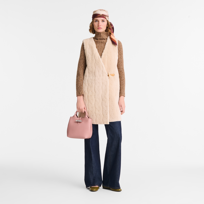 Le Roseau S Handbag Pink Tea - Leather